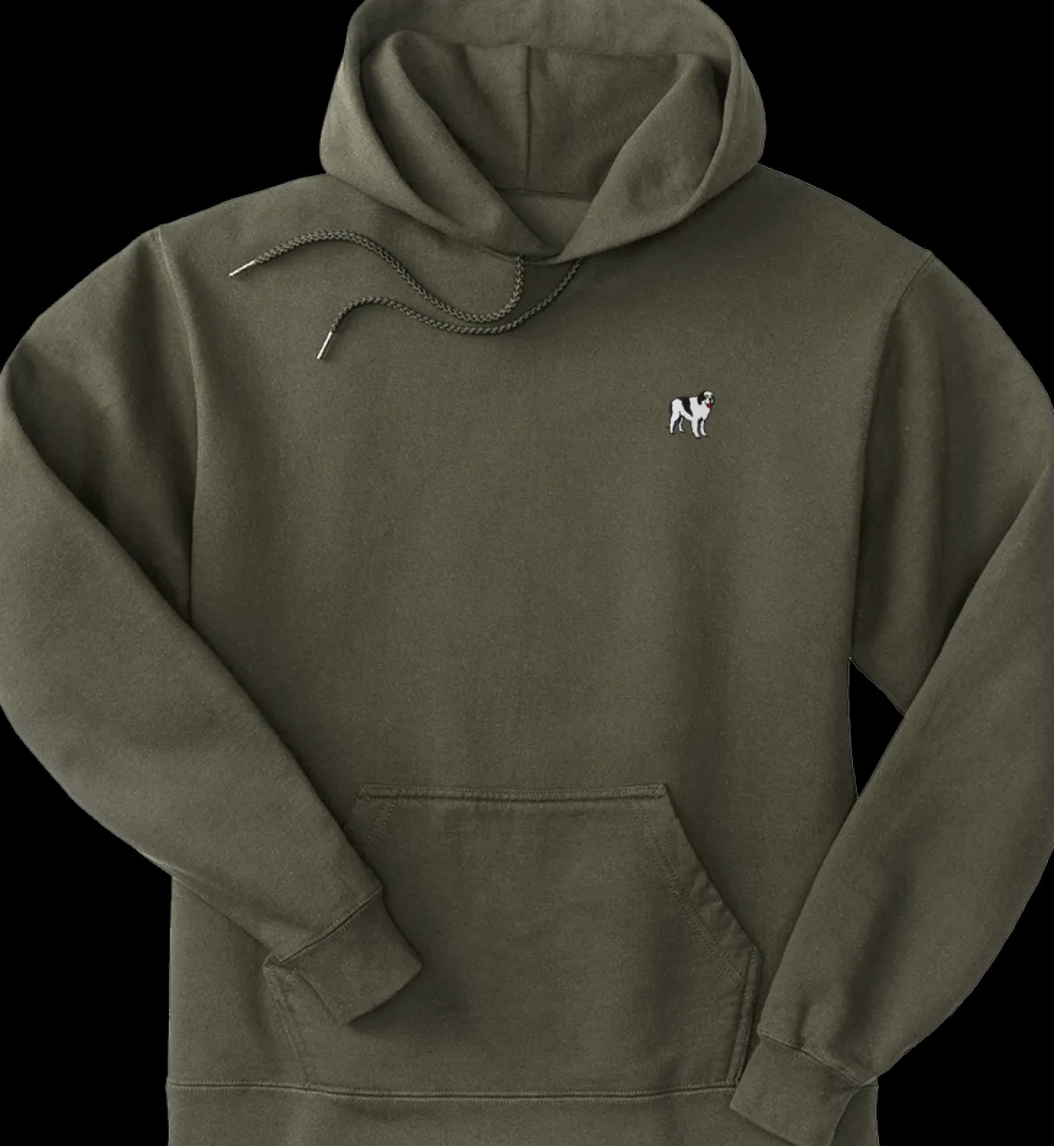 French Terry Fleece Embroidered Hoodie-Big Dogs Best